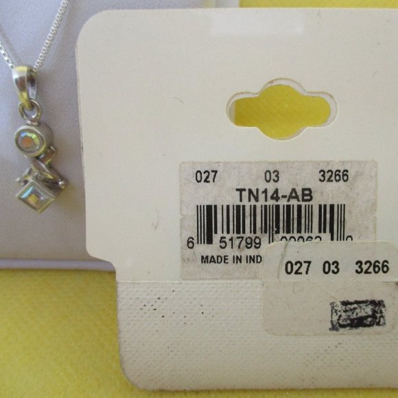 ASHLEY ANDREWS SWAROVSKI Crystal 925 Sterling Pendant Necklace A B Swarovski - Picture 9 of 9